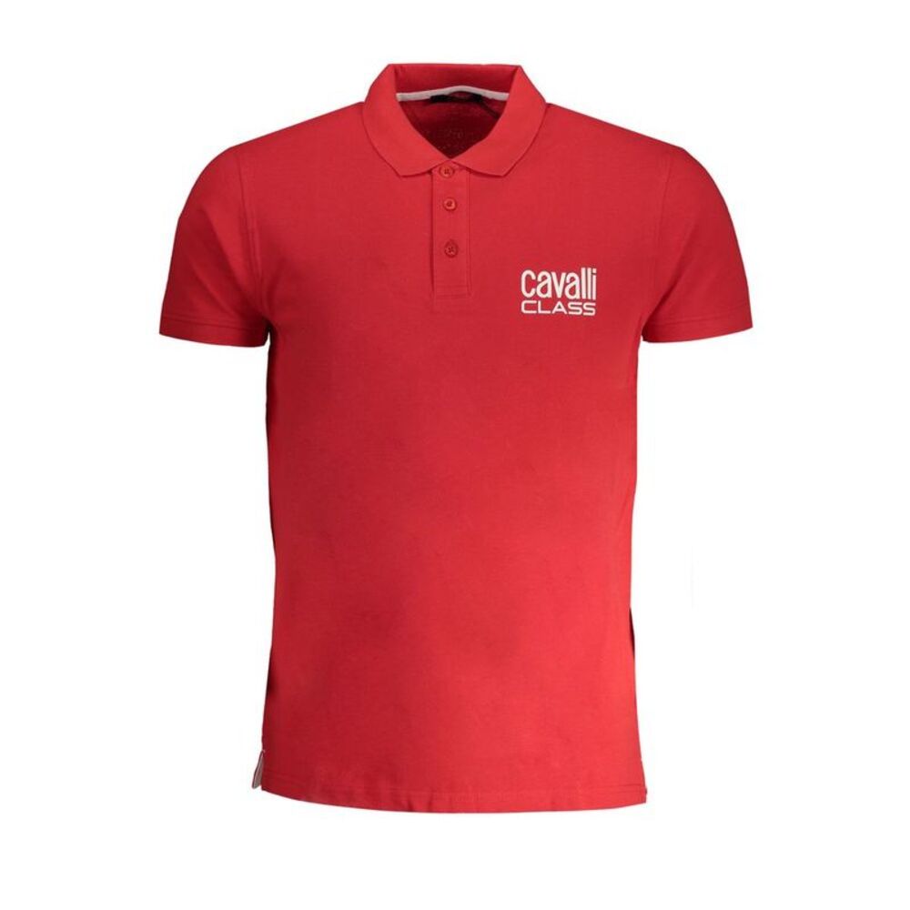 Cavalli Class Red Cotton Men Polo Men's Shirt
